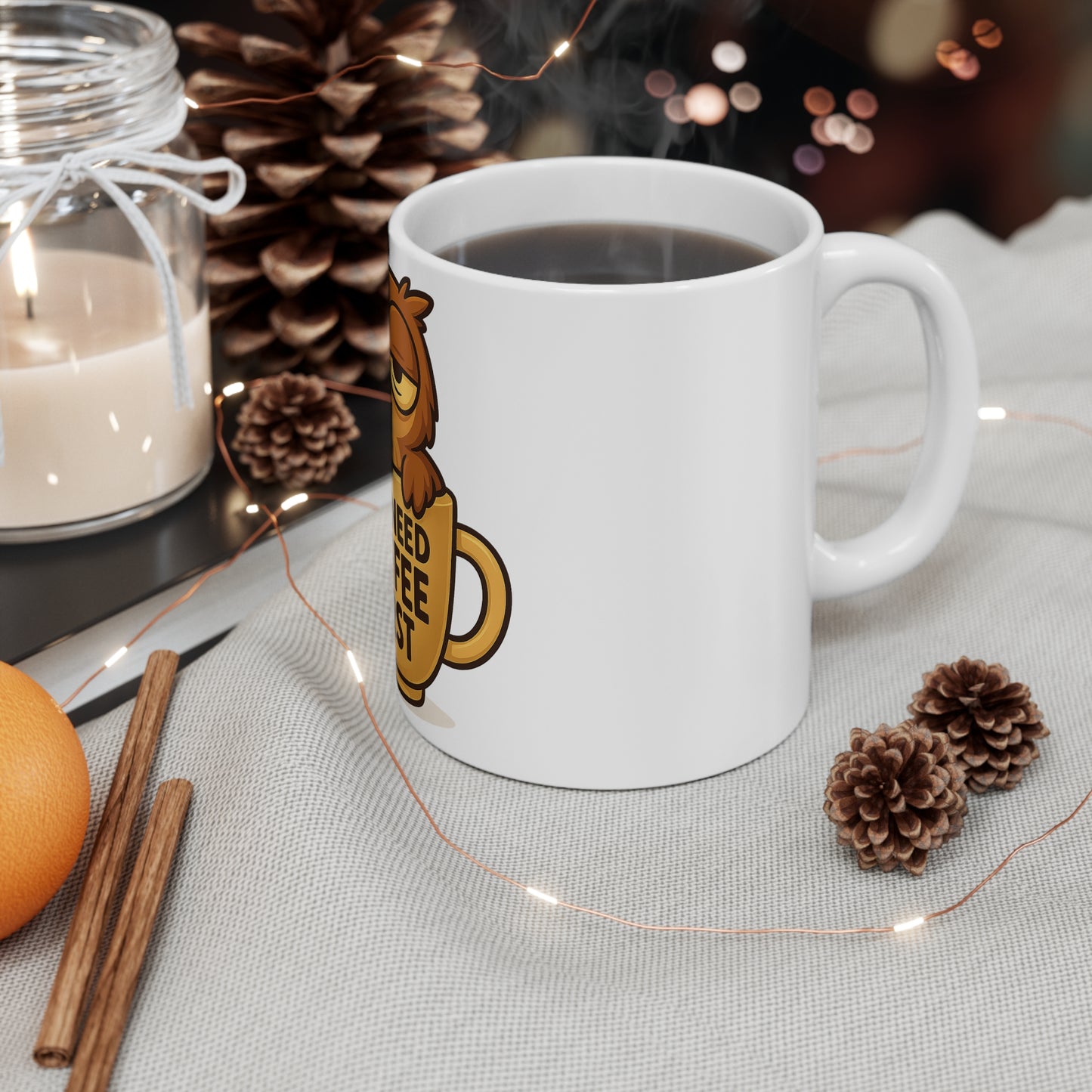 Coffee Lover's Owl Mug - Owl Need Coffee First, Funny Gift for Teachers, Coffee Addicts, Student's Daily Use