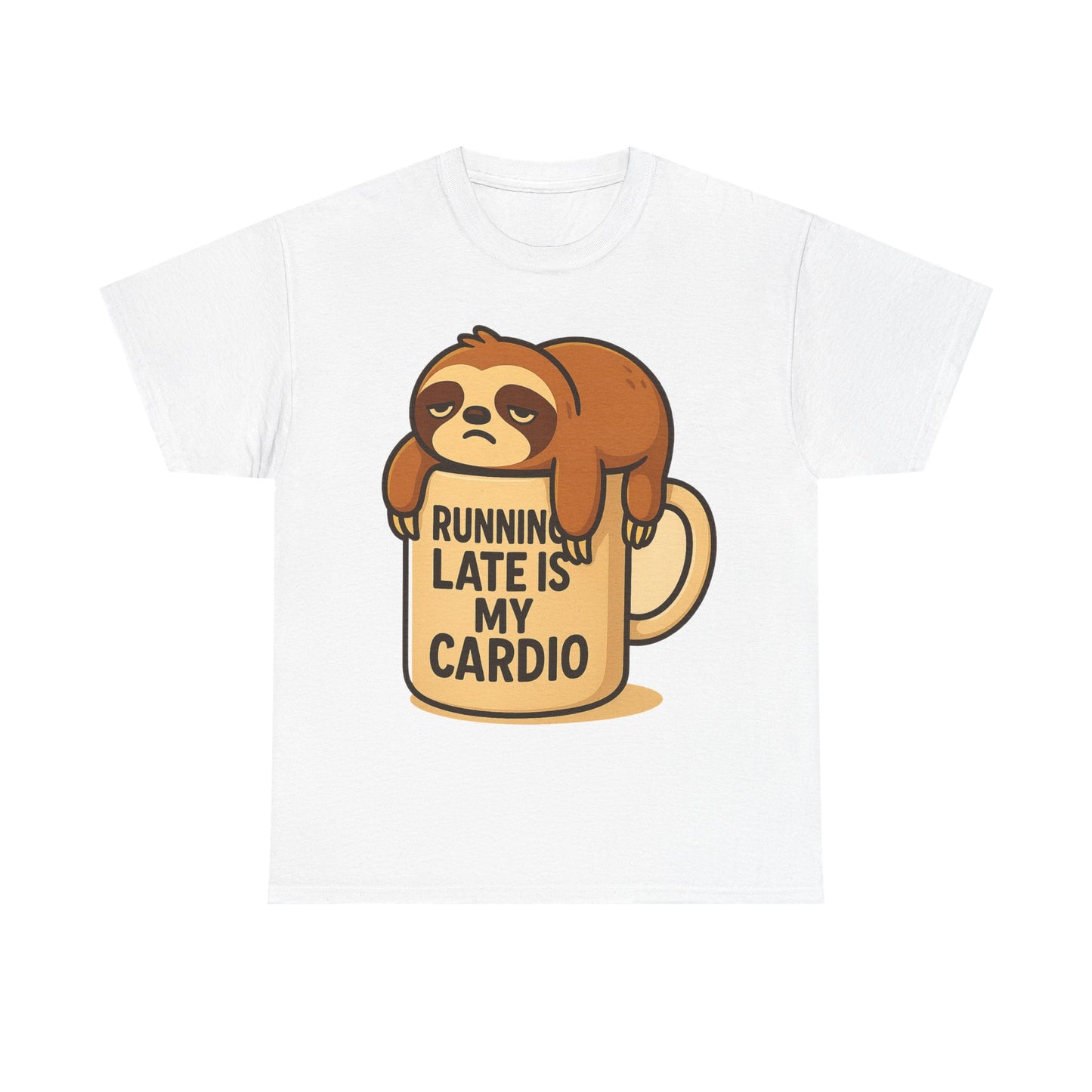 Funny Sloth Tee, Unisex Heavy Cotton T-Shirt, Perfect Gift for Lazy Days, Casual Wear, Birthday, Cozy Style