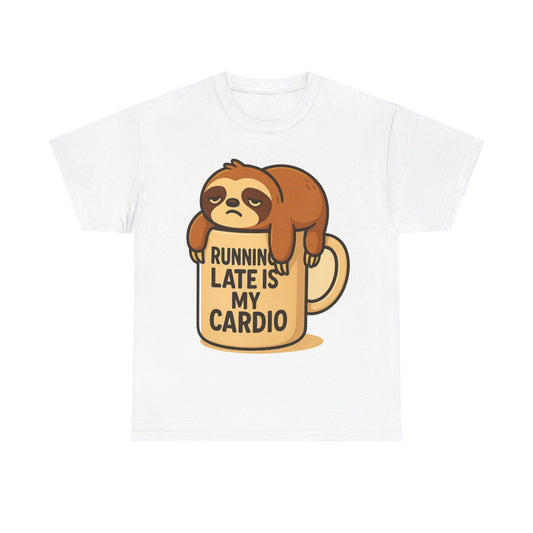 Funny Sloth Tee, Unisex Heavy Cotton T-Shirt, Perfect Gift for Lazy Days, Casual Wear, Birthday, Cozy Style