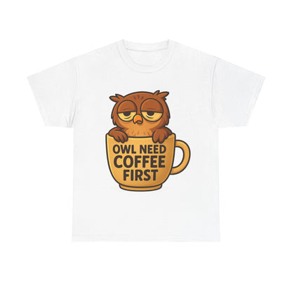 Funny Owl Coffee Tee, Unisex Cotton T-Shirt for Coffee Lovers, Gifts for Owl Lovers, Relaxed Fit Shirt, Cute Coffee Quotes Tee, Coffee [...]