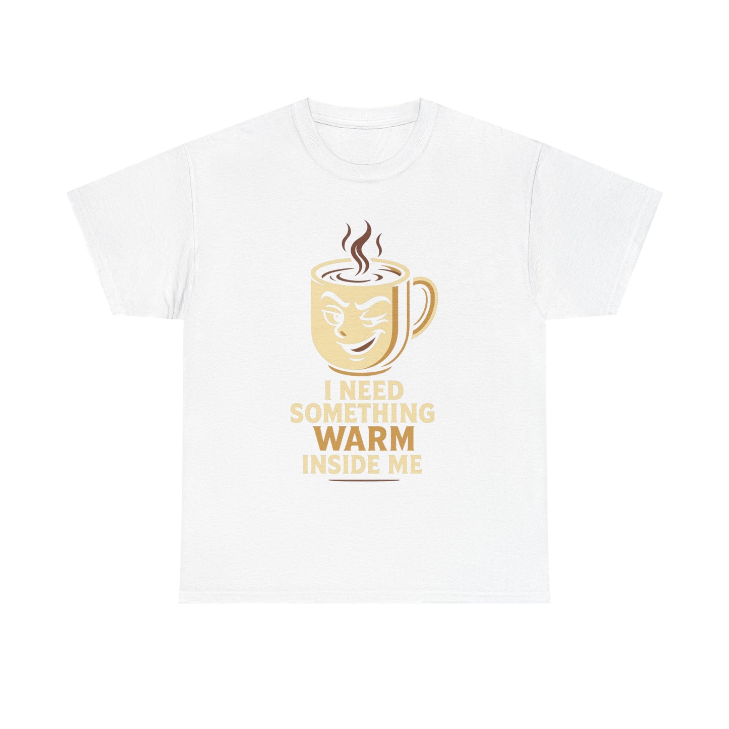 Cozy Coffee Tee, Fun T-Shirt for Coffee Lovers, Gifts for Him/Her, Warm Inside Me Shirt, Casual Unisex Cotton Tee