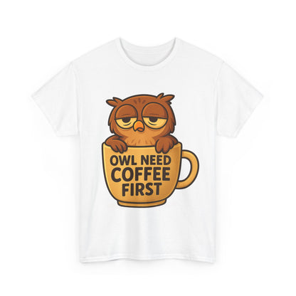 Funny Owl Coffee Tee, Unisex Cotton T-Shirt for Coffee Lovers, Gifts for Owl Lovers, Relaxed Fit Shirt, Cute Coffee Quotes Tee, Coffee [...]