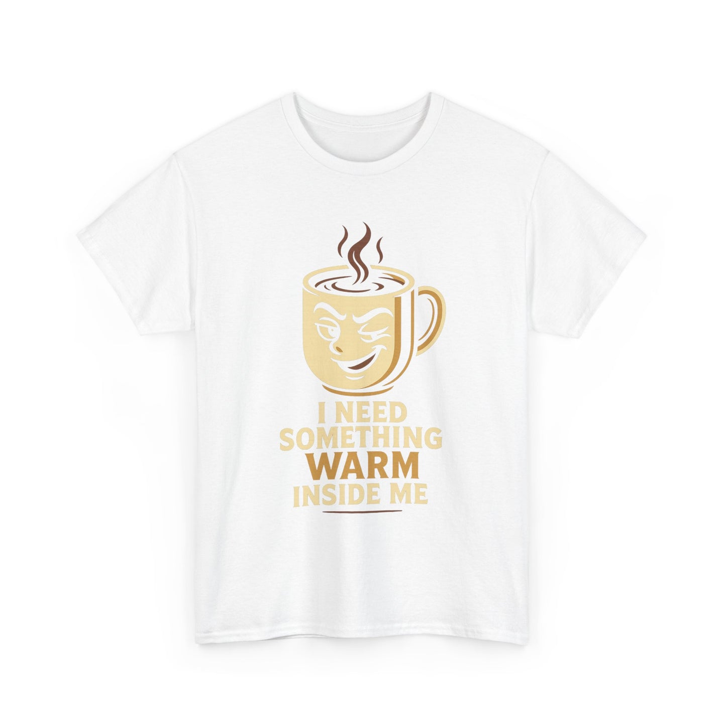 Cozy Coffee Tee, Fun T-Shirt for Coffee Lovers, Gifts for Him/Her, Warm Inside Me Shirt, Casual Unisex Cotton Tee
