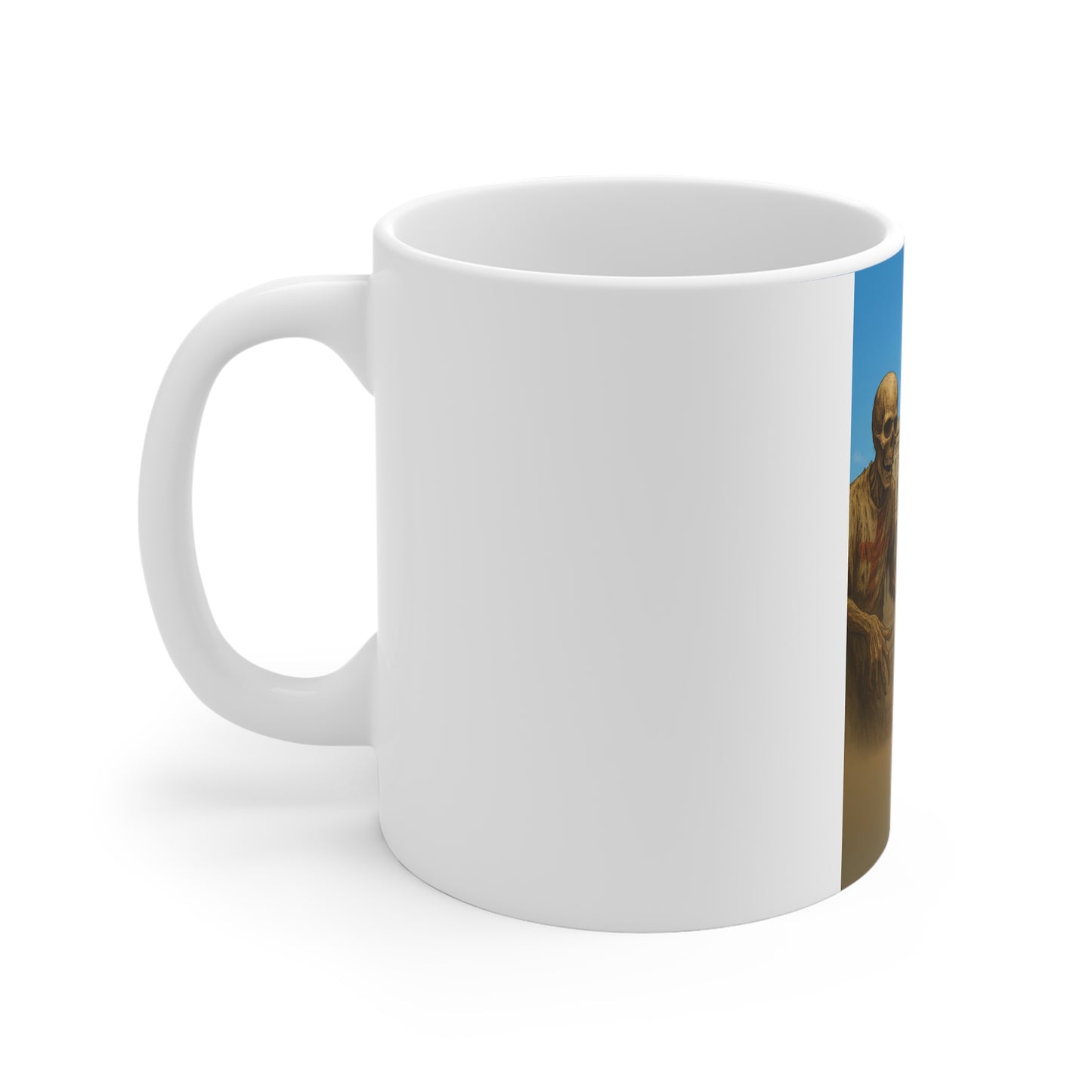 Zombie-Inspired Coffee Mug for Halloween Lovers, Spooky Gift, 11oz Ceramic Mug, Unique Home Decor, Scary Drinkware, Collector's Item