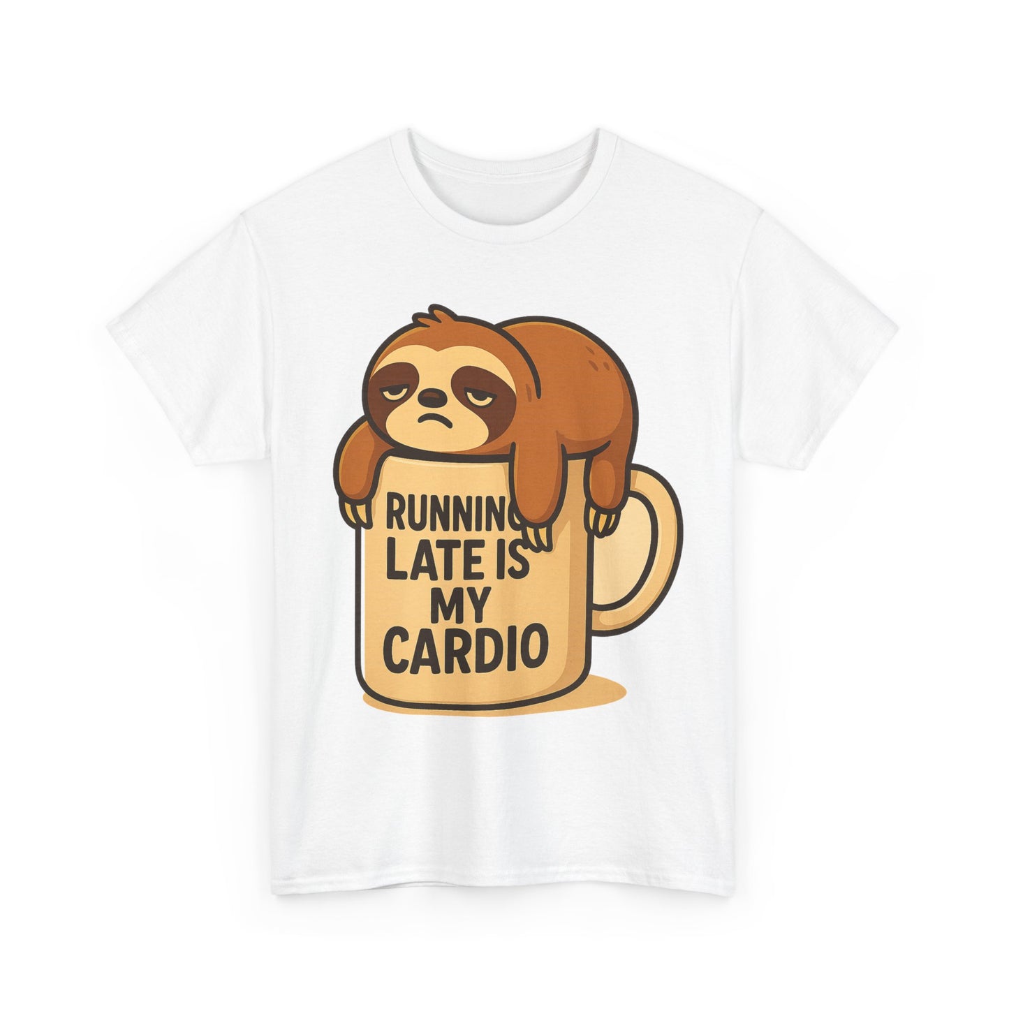 Funny Sloth Tee, Unisex Heavy Cotton T-Shirt, Perfect Gift for Lazy Days, Casual Wear, Birthday, Cozy Style