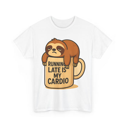 Funny Sloth Tee, Unisex Heavy Cotton T-Shirt, Perfect Gift for Lazy Days, Casual Wear, Birthday, Cozy Style