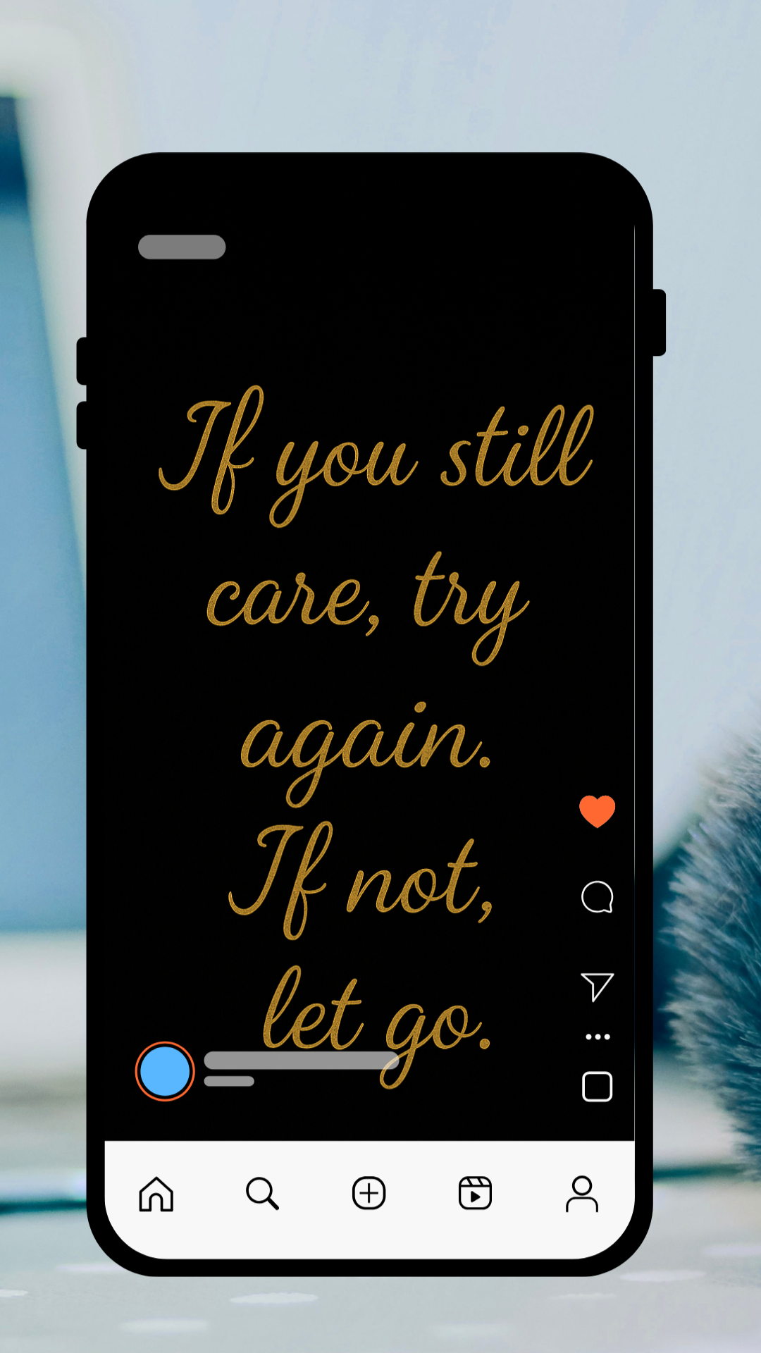 Red and God Simple Motivational Message Phone Wallpaper