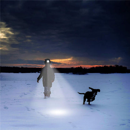 LED Beanie Hats Rechargeable Unisex High Powered Head Lamp Torch Light Cap