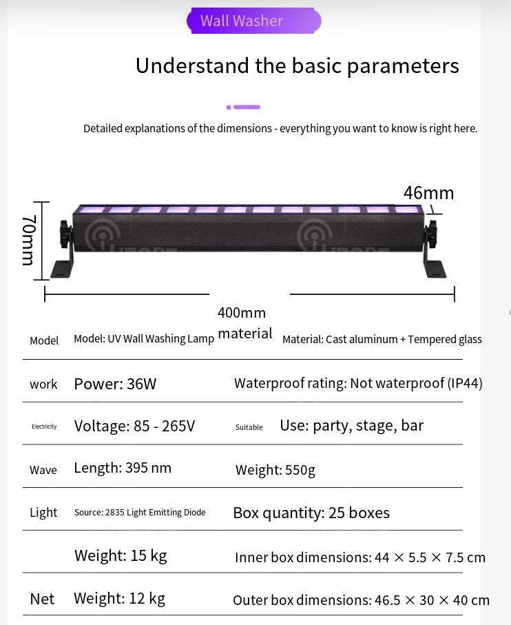LED Wall Washer-purple Light
