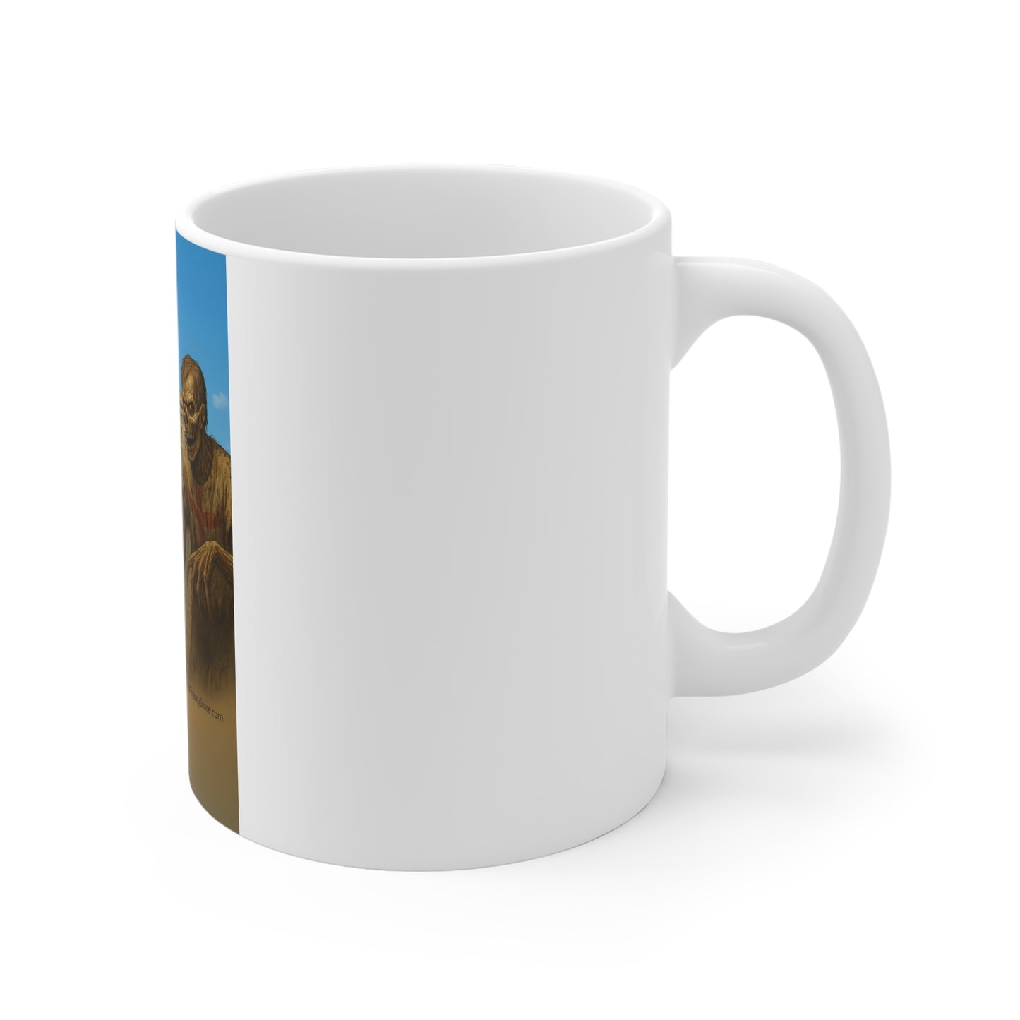 Zombie-Inspired Coffee Mug for Halloween Lovers, Spooky Gift, 11oz Ceramic Mug, Unique Home Decor, Scary Drinkware, Collector's Item