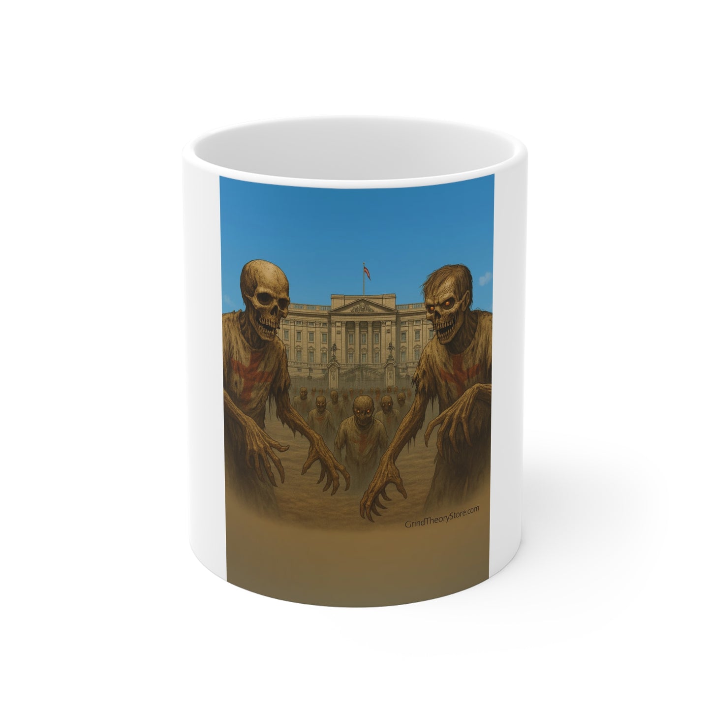 Zombie-Inspired Coffee Mug for Halloween Lovers, Spooky Gift, 11oz Ceramic Mug, Unique Home Decor, Scary Drinkware, Collector's Item