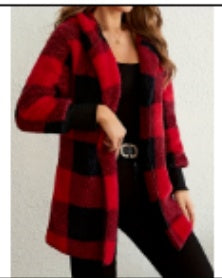 Loose Plaid Sweater Cardigan